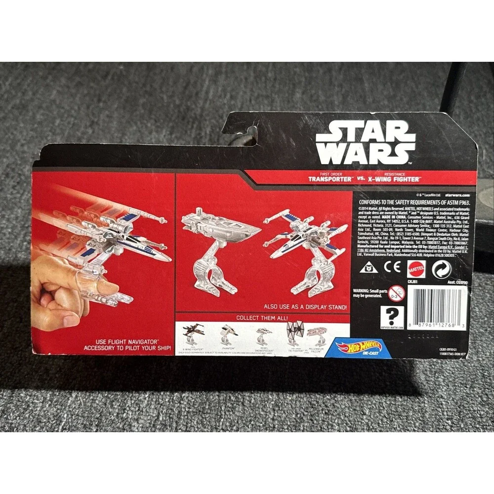 Hot Wheels Star Wars First Order Transporter X-Wing Diecast Battle Set 2015 New